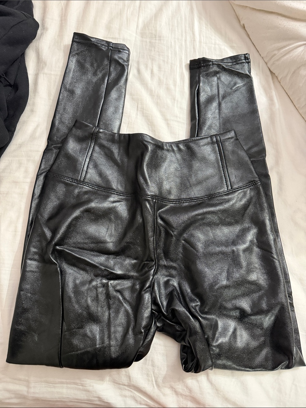 BP Nordstrom Black Faux Leather High-Rise Leggings Small